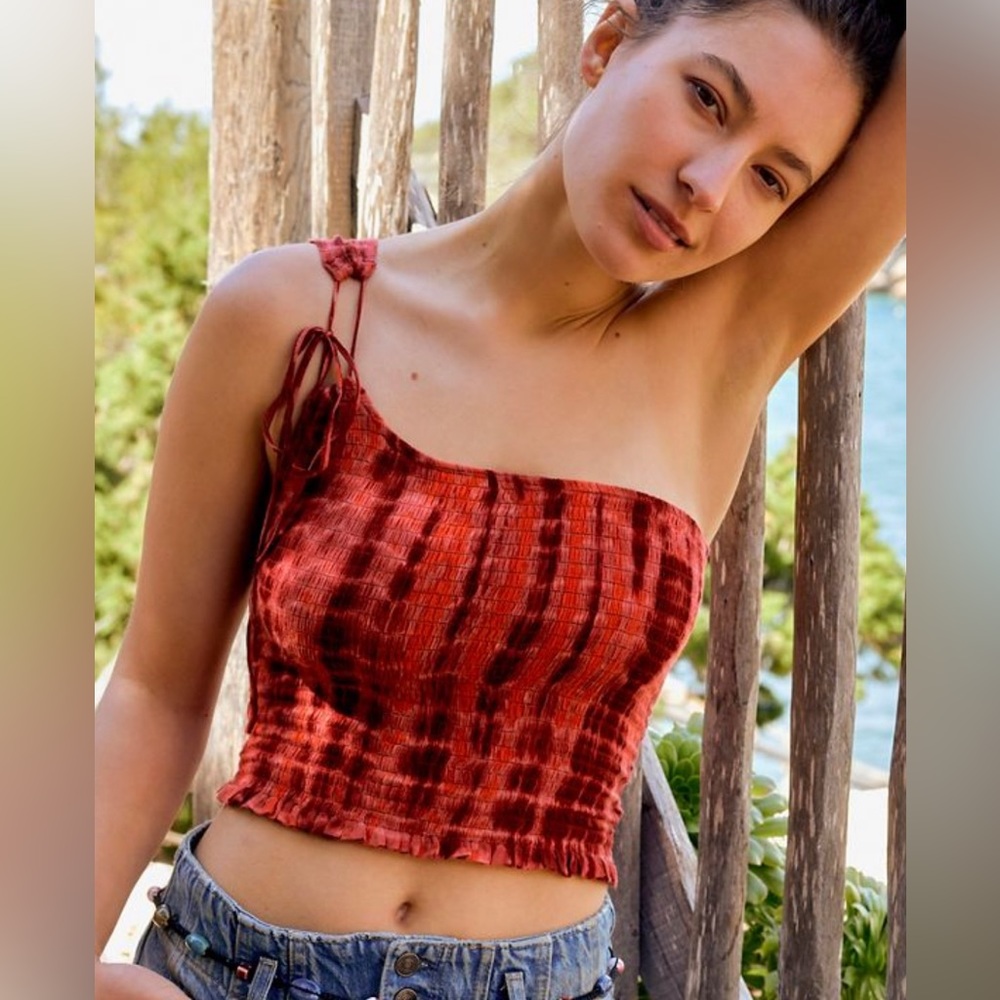 Free people one Cali one shoulder top xs